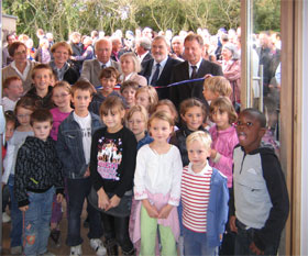 photo de la découpe du ruban